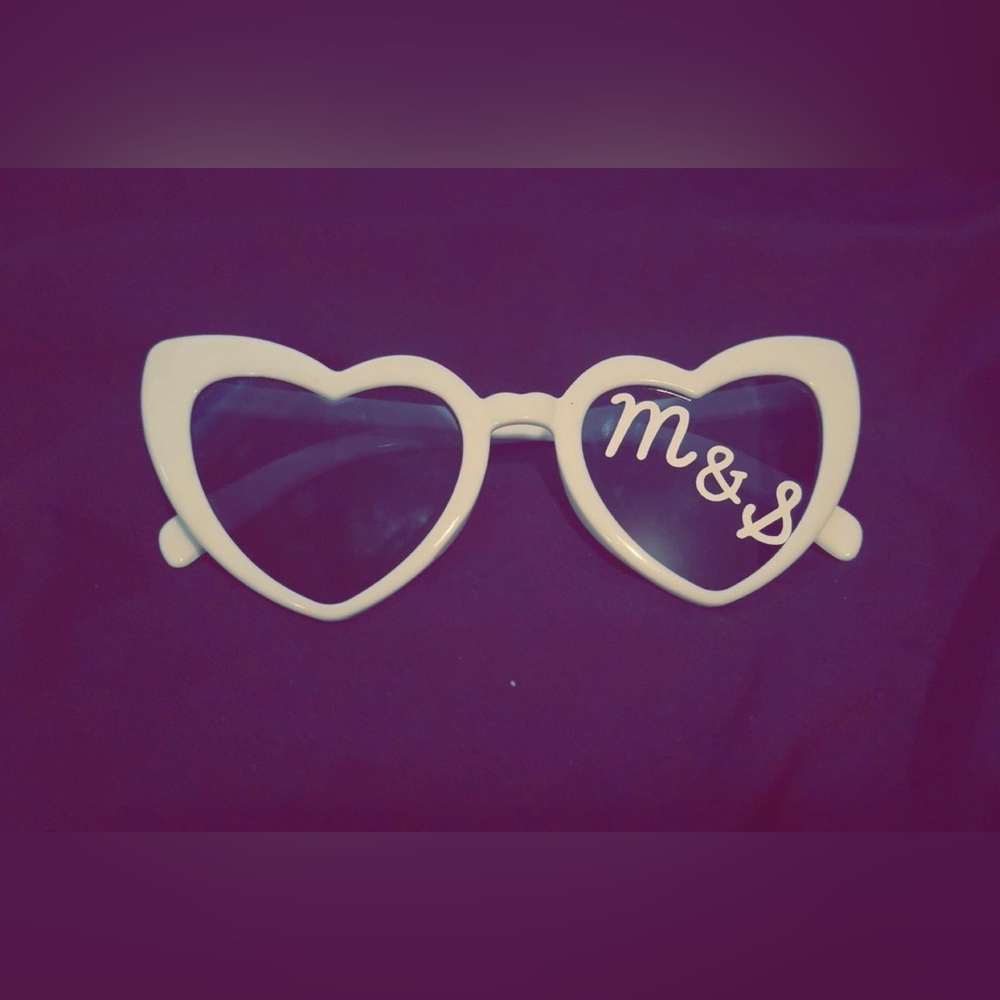 M&S White framed Heart shaped Sunglasses